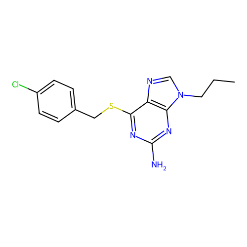 6-((4-氯苄基)硫基)-9-丙基-9H-嘌呤-2-胺 structure