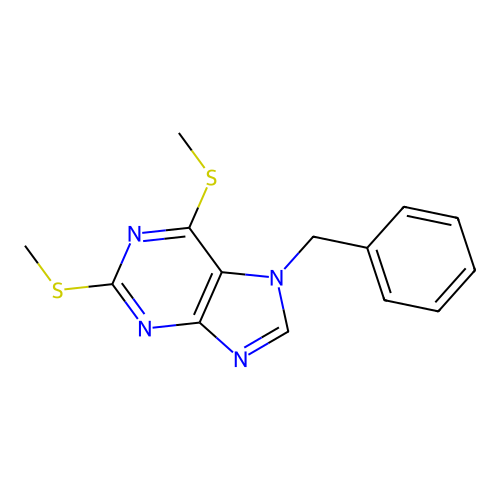 7-Benzyl-2,6-bis(methylsulfanyl)purine structure