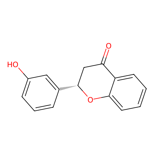 (2S)-3'-hydroxyflavanone structure