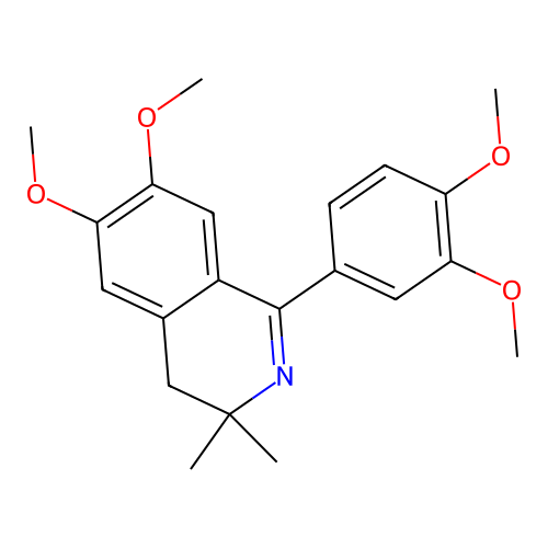 1-(3,4-Dimethoxyphenyl)-3,4-dihydro-6,7-dimethoxy-3,3-dimethylisoquinoline structure