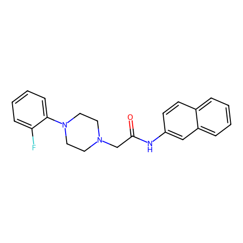 2-[4-(2-fluorophenyl)piperazin-1-yl]-N-naphthalen-2-ylacetamide structure