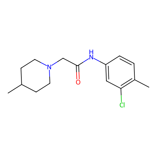N-(3-chloro-4-methylphenyl)-2-(4-methylpiperidin-1-yl)acetamide structure