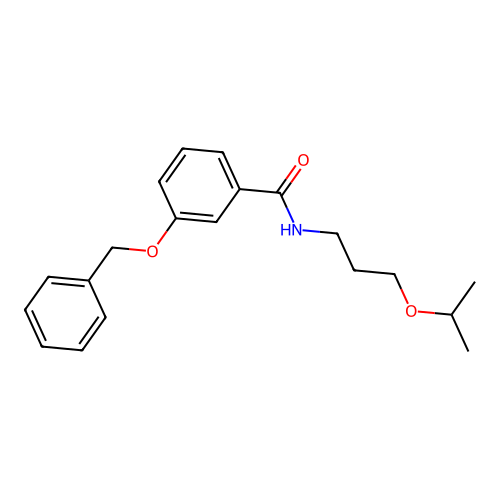 3-(benzyloxy)-N-[3-(propan-2-yloxy)propyl]benzamide structure