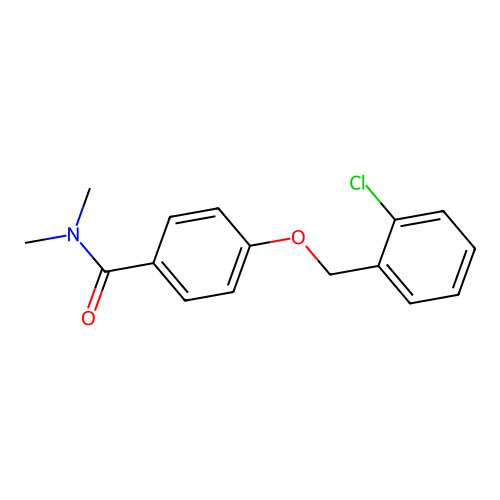 4-[(2-chlorobenzyl)oxy]-N,N-dimethylbenzamide structure