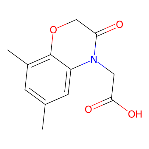 (6,8-dimethyl-3-oxo-2,3-dihydro-4H-1,4-benzoxazin-4-yl)acetic acid structure