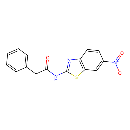 N-(6-nitro-1,3-benzothiazol-2-yl)-2-phenylacetamide structure