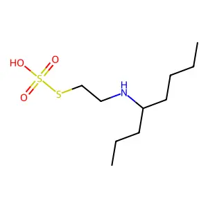 Ethanethiol, 2-(4-octyl)amino-, hydrogen sulfate (ester) structure