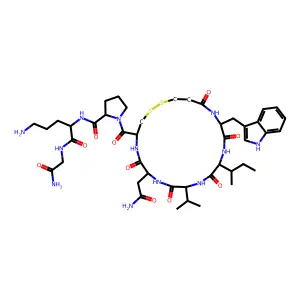 1-Deamino-2-Trp-4-Val-8-Orn-OT structure