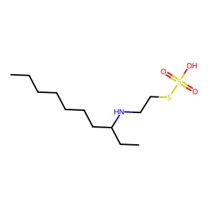 Ethanethiol, 2-(3-decyl)amino-, hydrogen sulfate (ester) structure