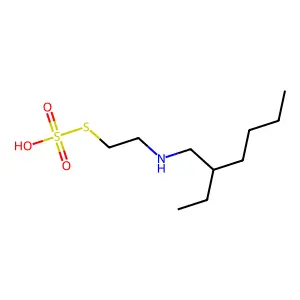 Ethanethiol, 2-(2-ethylhexyl)amino-, hydrogen sulfate (ester) structure