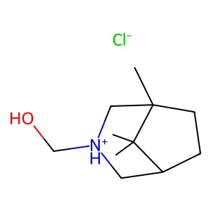3-Azabicyclo(3.2.1)octane-3-methanol, 1,8,8-trimethyl-, hydrochloride structure