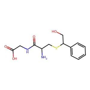 2-(((2r)-2-amino-3-(2-hydroxy-1-phenylethyl)sulfanylpropanoyl)amino)acetic Acid structure