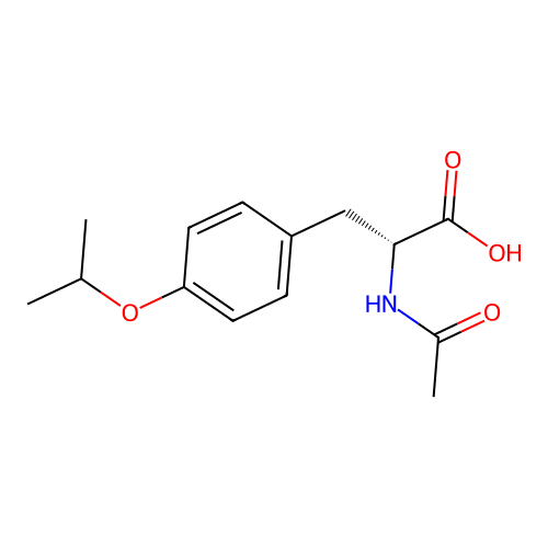 (2R)-2-acetamido-3-(4-propan-2-yloxyphenyl)propanoic acid structure