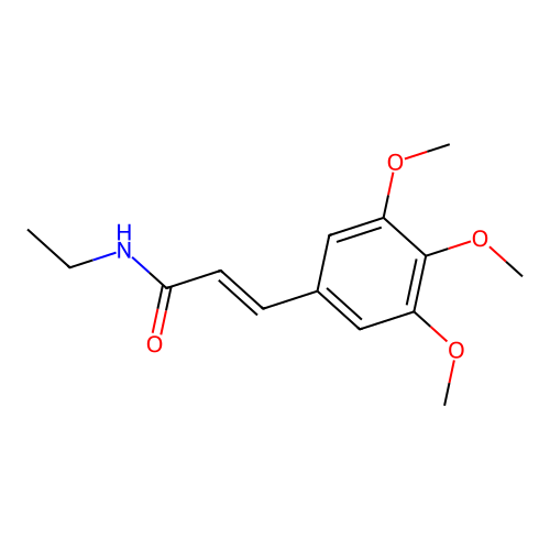(E)-N-ethyl-3-(3,4,5-trimethoxyphenyl)prop-2-enamide structure