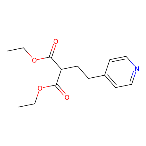 Diethyl 2-[2-(4-pyridyl)ethyl]malonate structure