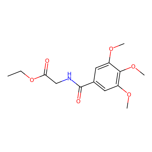 (3,4,5-Trimethoxy-benzoylamino)-acetic acid ethyl ester structure