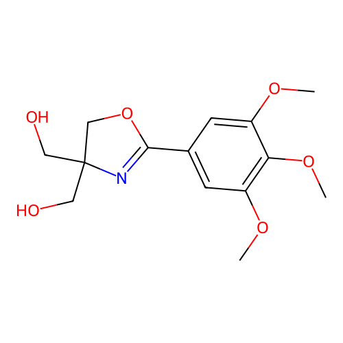 [2-(3,4,5-Trimethoxyphenyl)-4,5-dihydro-1,3-oxazole-4,4-diyl]dimethanol structure