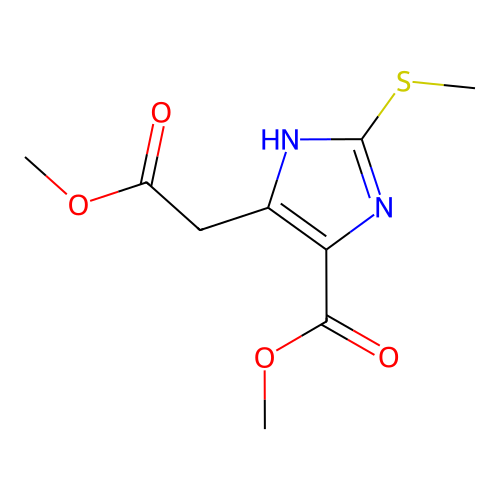 Methyl 5-(2-methoxy-2-oxoethyl)-2-(methylsulfanyl)-1h-imidazole-4-carboxylate structure