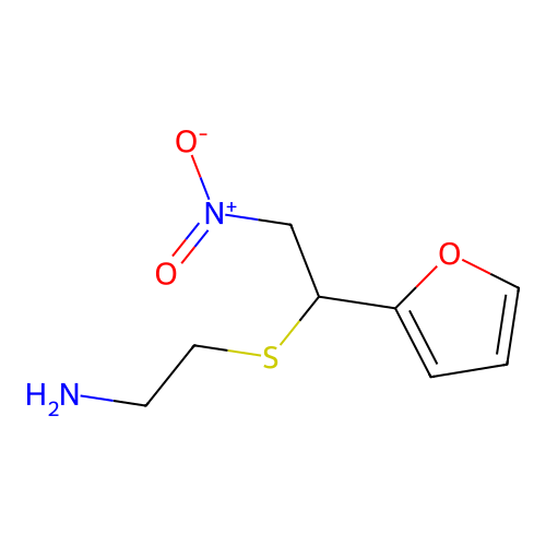 2-[[1-(2-Furanyl)-2-nitroethyl]thio]ethanamine structure