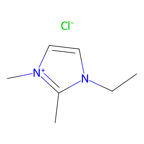 1-Ethyl-2,3-dimethylimidazolium chloride structure