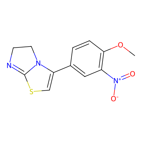 3-(4-Methoxy-3-nitrophenyl)-5,6-dihydroimidazo[2,1-b][1,3]thiazole structure