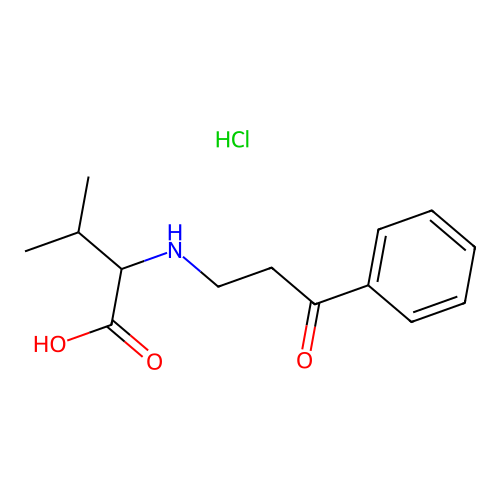 DL-Valine, N-(3-oxo-3-phenylpropyl)-, hydrochloride structure