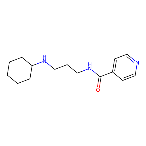 N-[3-(cyclohexylamino)propyl]pyridine-4-carboxamide structure