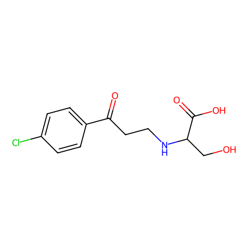DL-Serine, N-(3-(4-chlorophenyl)-3-oxopropyl)- structure