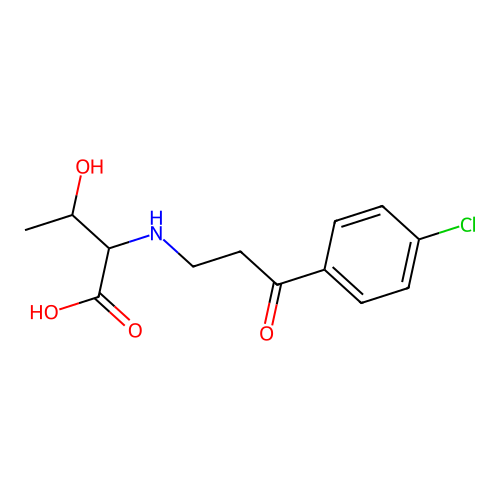 2-[[3-(4-Chlorophenyl)-3-oxopropyl]amino]-3-hydroxybutanoic acid structure