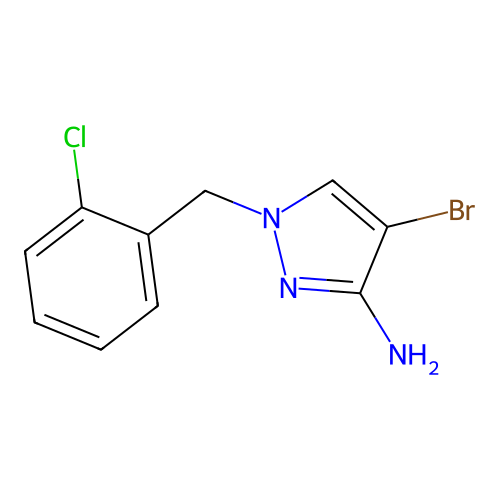 4-bromo-1-(2-chlorobenzyl)-1H-pyrazol-3-amine structure