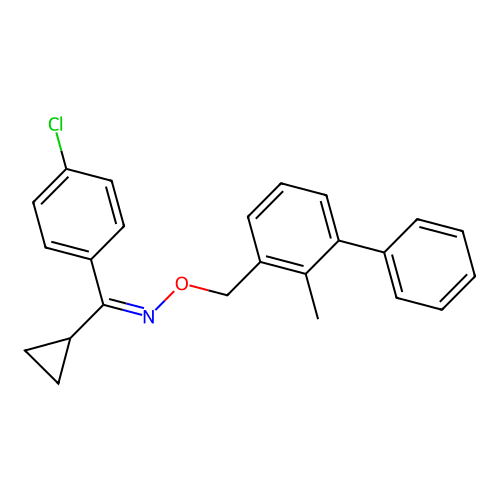 1-(4-Chlorophenyl)-1-cyclopropyl-n-((2-methyl-3-phenylphenyl)methoxy)methanimine structure