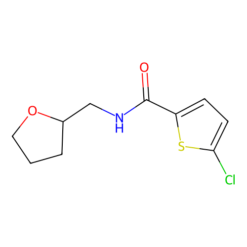 5-chloro-N-(oxolan-2-ylmethyl)thiophene-2-carboxamide structure