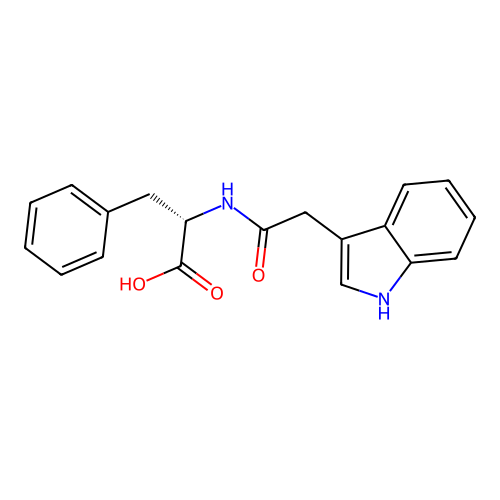 Indoleacetyl phenylalanine structure