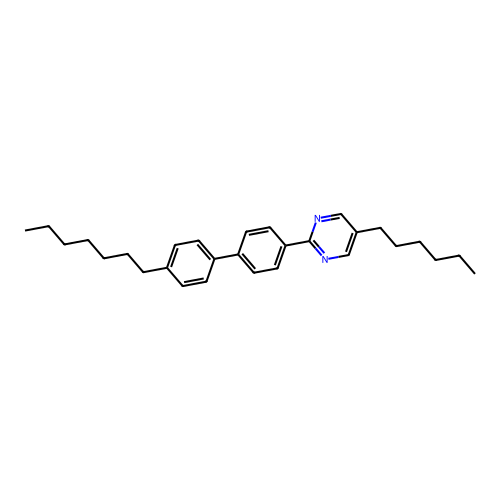 Pyrimidine, 2-(4'-heptyl[1,1'-biphenyl]-4-yl)-5-hexyl- structure