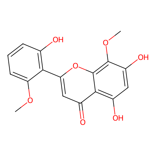 5,7,2'-Trihydroxy-8,6'-dimethoxyflavone structure
