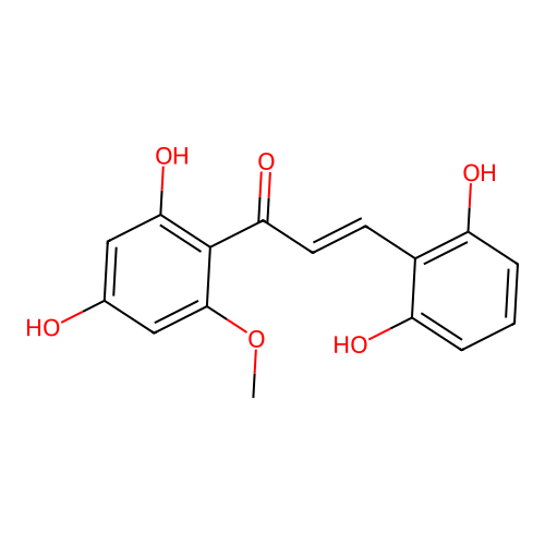 (2E)-1-(2,4-Dihydroxy-6-methoxyphenyl)-3-(2,6-dihydroxyphenyl)-2-propen-1-one structure