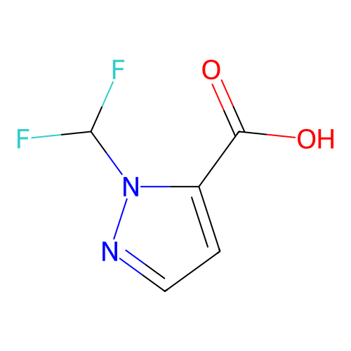 1-(difluoromethyl)-1H-pyrazole-5-carboxylic acid structure