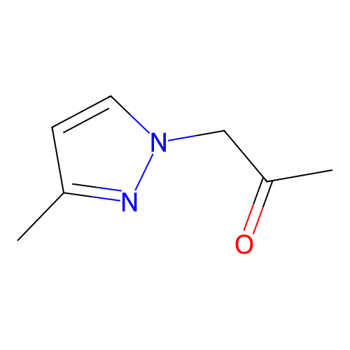 1-(3-methyl-1H-pyrazol-1-yl)acetone structure