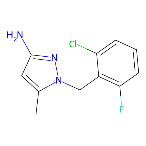 1-(2-chloro-6-fluorobenzyl)-5-methyl-1H-pyrazol-3-amine structure