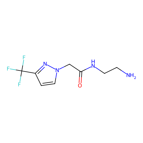 N-(2-aminoethyl)-2-[3-(trifluoromethyl)-1H-pyrazol-1-yl]acetamide structure