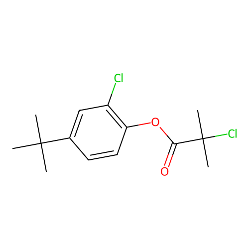 4-Tert-butyl-2-chlorophenyl 2-chloro-2-methylpropanoate structure