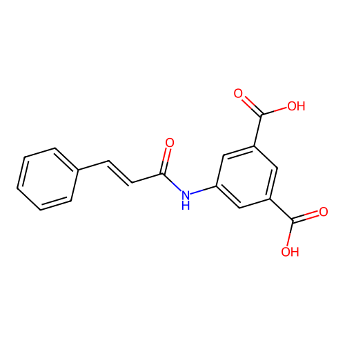 5-(Cinnamoylamino)isophthalic acid structure