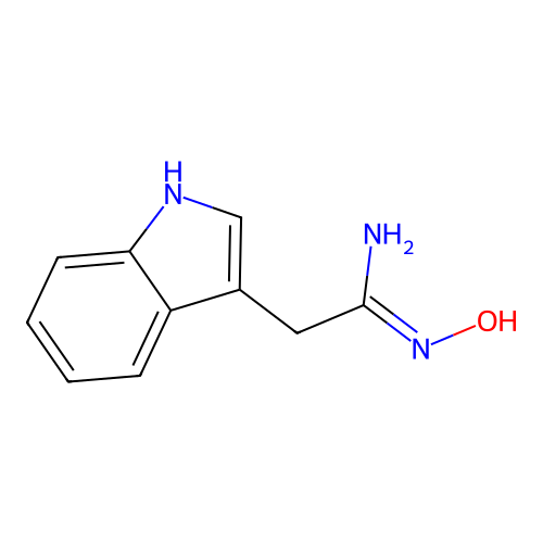 N-Hydroxy-2-(1H-indol-3-yl)-acetamidine structure