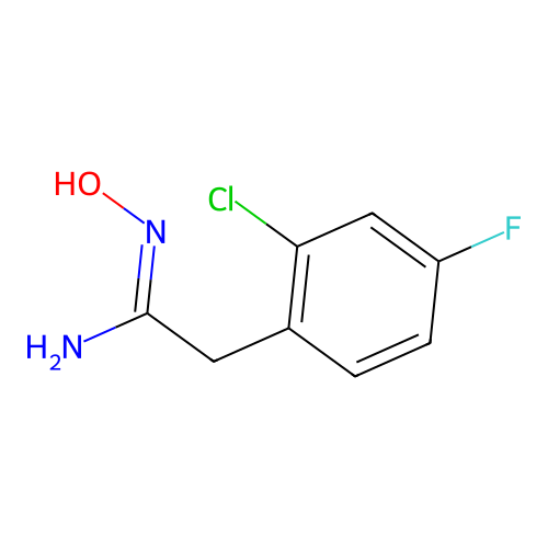 2-(2-Chloro-4-fluoro-phenyl)-N-hydroxy-acetamidine structure
