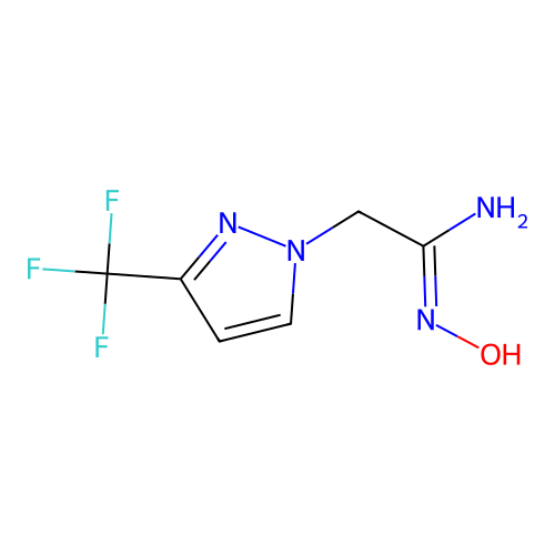 N-Hydroxy-2-(3-trifluoromethyl-pyrazol-1-yl)-acetamidine structure