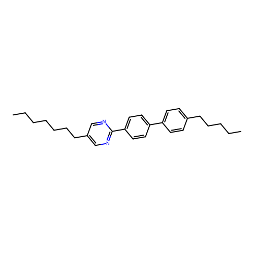 Pyrimidine, 5-heptyl-2-(4'-pentyl[1,1'-biphenyl]-4-yl)- structure
