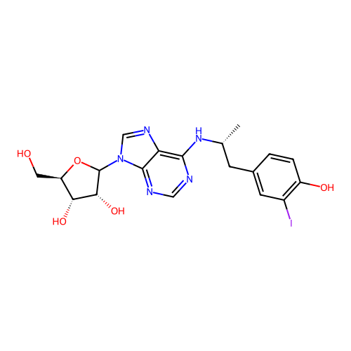 N(6)-(3-iodo-4-hydroxyphenyl)-1-isopropyladenosine structure