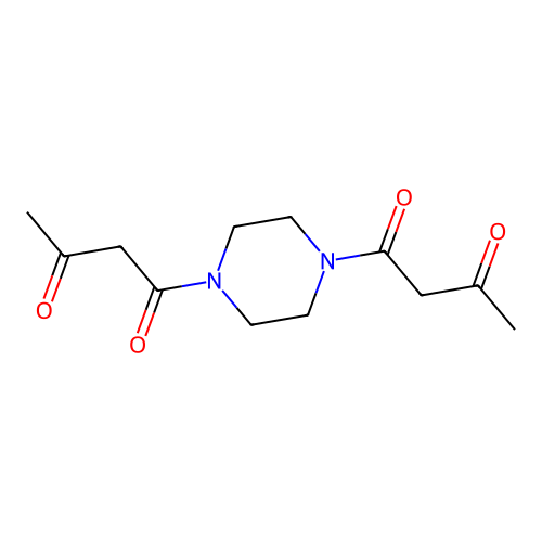 1,4-Bis-(acetoacetyl)-piperazine structure