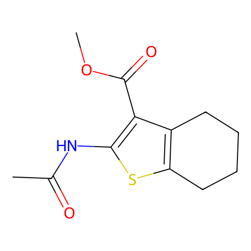 Methyl 2-(acetylamino)-4,5,6,7-tetrahydrobenzo[b]thiophene-3-carboxylate structure