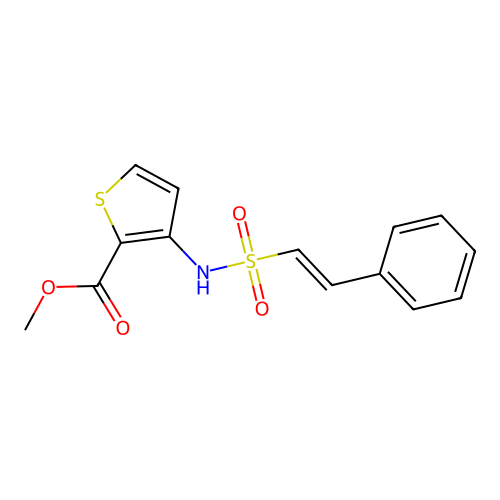 Methyl 3-(2-phenylethenesulfonamido)thiophene-2-carboxylate structure